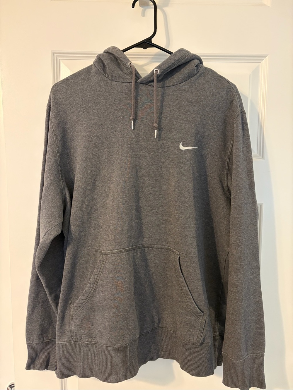 Nike Gray Men's Pullover Hoodie with Swoosh
